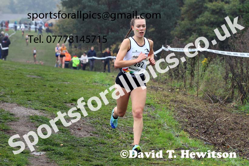 Junior Women, 2022 National Cross Country Relays, Berry Hill Park, Mansfield.  Photo: David T. Hewitson/Sports for All Pics